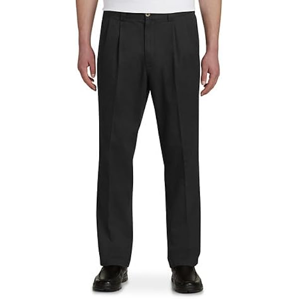 Oak Hill by DXL Men's Big and Tall Waist-Relaxer Pleated